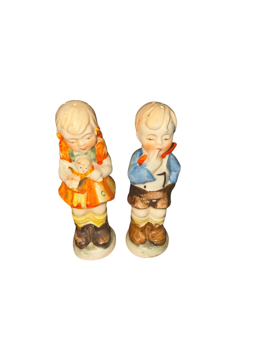 Vintage boy and girl salt and pepper shakers
